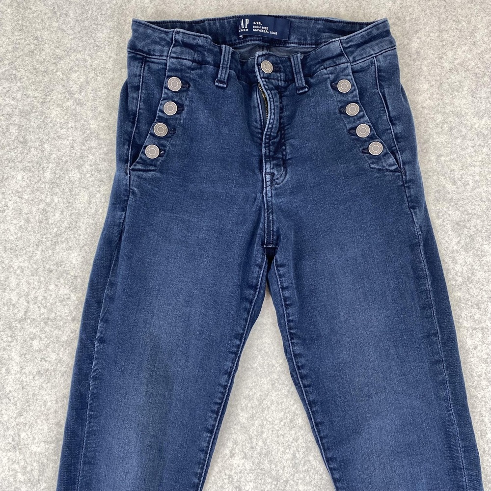 Gap Denim High Rise Universal Legging Jeans Womens 8/29L (27x28) Blue Stretch